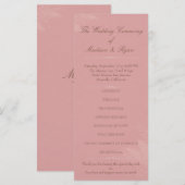 Errötungs-Hochzeitsprogramm Romantik Programm (Vorne/Hinten)