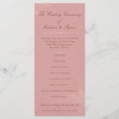 Errötungs-Hochzeitsprogramm Romantik Programm (Vorderseite)