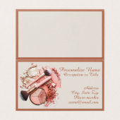 Errötungs-Rosa-Make-up-Palette Personalisiert (Außenseite Aufgefaltet)