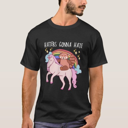 Ers Wird E Roter Panda-Reitendes Einhorn T-Shirt (Vorderseite)