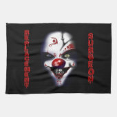 Ersatz Chirurgen bösen Clown Küchentuch (Horizontal)