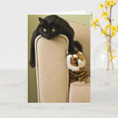 Ersatz Katzen Notecard Karte (Gelbe Blume)