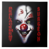 Ersatzchirurg - böser Clown Fliese (Vorderseite)
