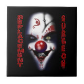 Ersatzchirurg - böser Clown Fliese (Vorderseite)