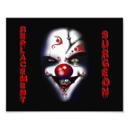 Ersatzchirurg - böser Clown Fotodruck