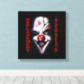 Ersatzchirurg - böser Clown Leinwanddruck (Insitu (Holzboden))