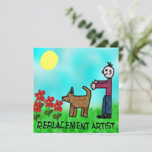 Ersatzkünstler Einladung (Stehend Vorderseite)