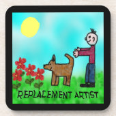 Ersatzkünstler Getränkeuntersetzer (Vorderseite)