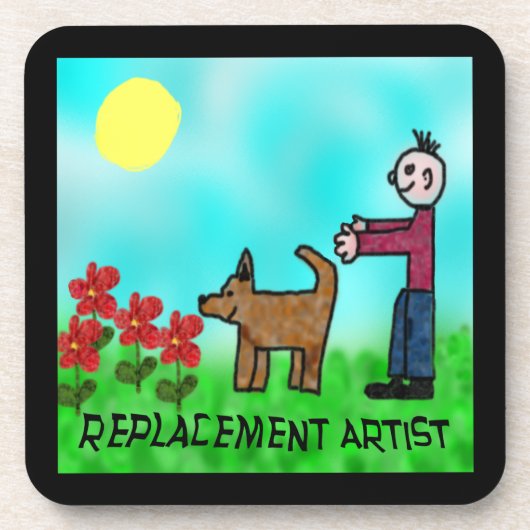 Ersatzkünstler Getränkeuntersetzer (Vorderseite)