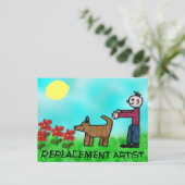 Ersatzkünstler Postkarte (Stehend Vorderseite)