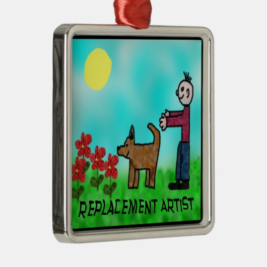 Ersatzkünstler Silbernes Ornament (Rechts)