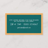 Ersatzlehrer-Chalkboard Visitenkarte (Rückseite)