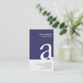 Ersatzlehrer Fett-Monogramm-Visitenkarte Visitenkarte (Stehend Vorderseite)