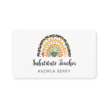 Ersatzlehrer Regenbogen Leopard Printwerbung