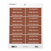 Ersatzname für Terracotta-Beschriftungsschild (Vorne)