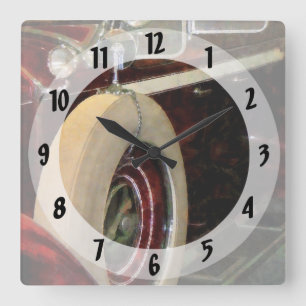 Ersatzreifen Quadratische Wanduhr