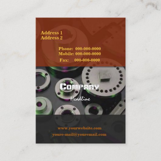 Ersatzteilstandkarte Visitenkarte (Vorderseite)