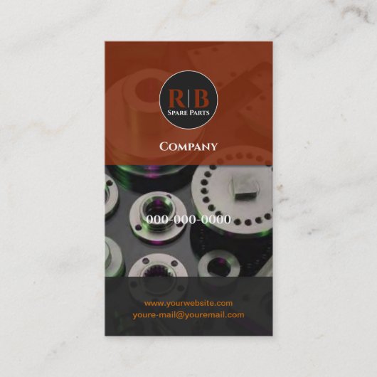 Ersatzteilstandkarte Visitenkarte (Vorderseite)