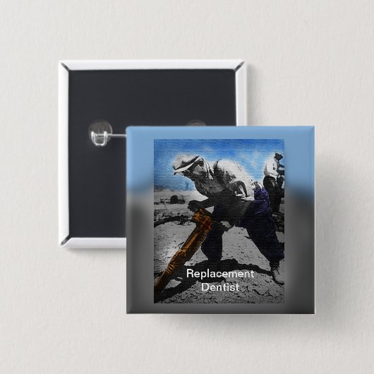 Ersatzzahnarzt Button (Vorne & Hinten)