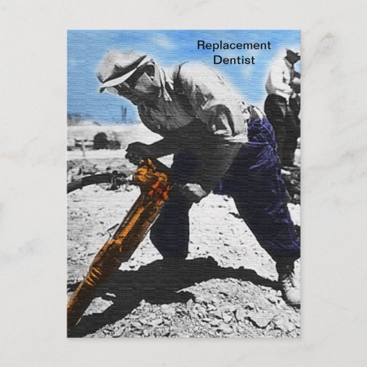 Ersatzzahnarzt Postkarte (Vorderseite)