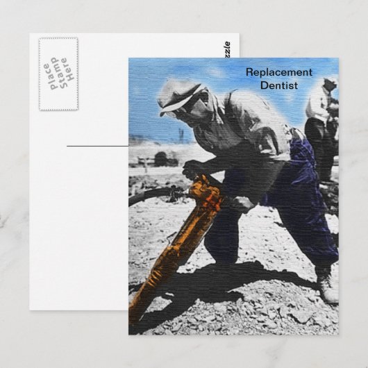 Ersatzzahnarzt Postkarte (Vorne/Hinten)