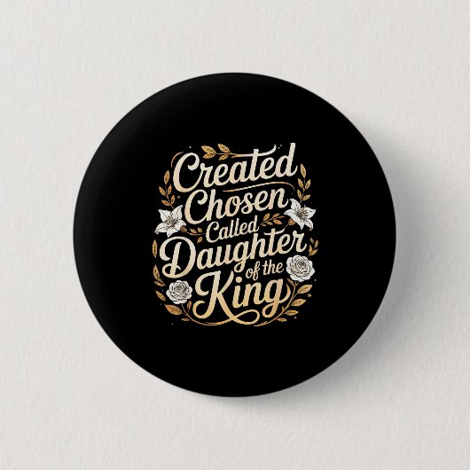 Erschaffen Erwählt Berufen Tochter Des Königs - Button (Vorderseite)