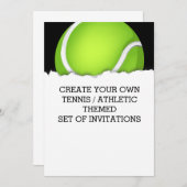 Erschaffen Sie eine Tennis-Einladung Einladung (Vorne/Hinten)