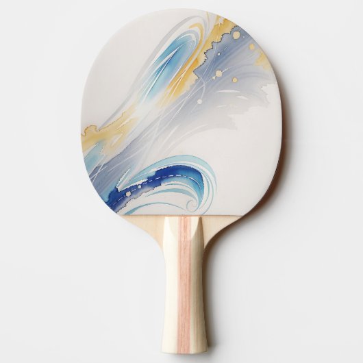 Erschaffen Sie sich kreativ mit Aquarellpingpongpa Tischtennis Schläger (Rückseite)
