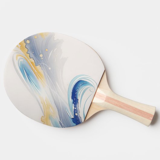 Erschaffen Sie sich kreativ mit Aquarellpingpongpa Tischtennis Schläger (Seitenansicht)