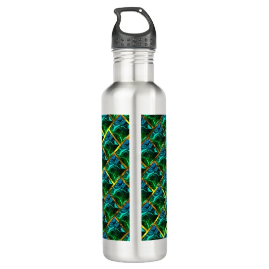 Erscheint Grün smaragdgrün unter goldenem Graten? Edelstahlflasche (Rückseite)