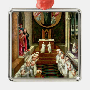 Erscheinung der Jungfrau zu einer Gemeinschaft Silbernes Ornament