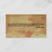 ERSCHEINUNG VISITENKARTE (Rückseite)