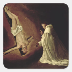 Erscheinung von St. Peter bis St. Peter Nolasco Quadratischer Aufkleber