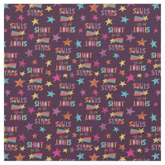 Erschießen für die Sterne-Positivmeldung Stoff (Nahaufnahme)