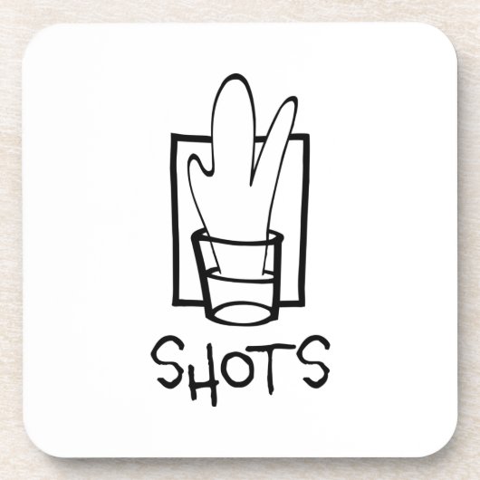 Erschießt harte Plastik-Untersetzer mit Korkrücken Getränkeuntersetzer (Vorderseite)