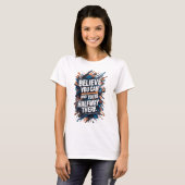 Erschließen Sie Ihr Potenzial: Glauben Sie, Sie kö T-Shirt (Vorne ganz)