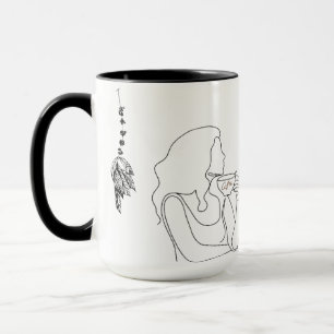 Erschöpft aber Kaffee-Tasse Tasse