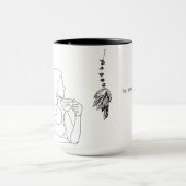 Erschöpft aber Kaffee-Tasse Tasse (Zentrum)