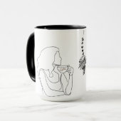 Erschöpft aber Kaffee-Tasse Tasse (Vorderseite Links)