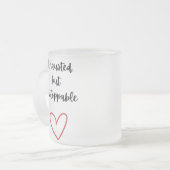 Erschöpft aber Unaufhaltsam Tasse (Vorderseite Links)