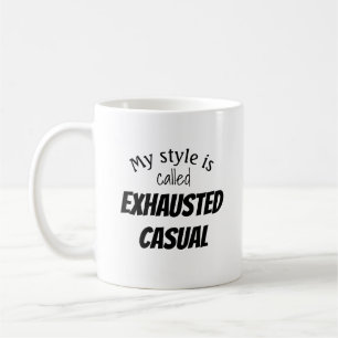 Erschöpft Casual Lustig Kaffeetasse