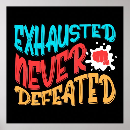 Erschöpft, nie besiegt poster (Vorne)