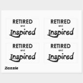 erschöpft und Inspiriert Rechteckiger Aufkleber (Blatt)