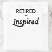 erschöpft und Inspiriert Rechteckiger Aufkleber (Tasche)