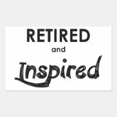 erschöpft und Inspiriert Rechteckiger Aufkleber (Vorderseite)