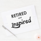 erschöpft und Inspiriert Rechteckiger Aufkleber (Umschlag)