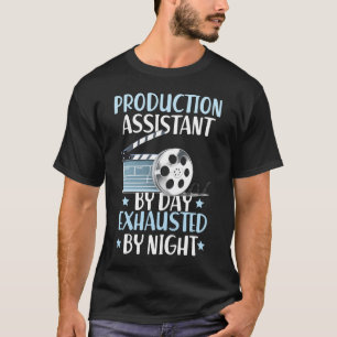 Erschöpft von Nacht PA Produktionsassistent T-Shir T-Shirt