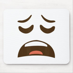 Erschöpfte gefühlvolle Emoticon Kostüme Leichte Ha Mousepad