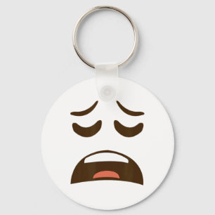 Erschöpfte gefühlvolle Emoticon Kostüme Leichte Ha Schlüsselanhänger