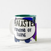 ERSCHÖPFTE Großmutter der Zwillings-Tasse Zweifarbige Tasse (Vorderseite Links)